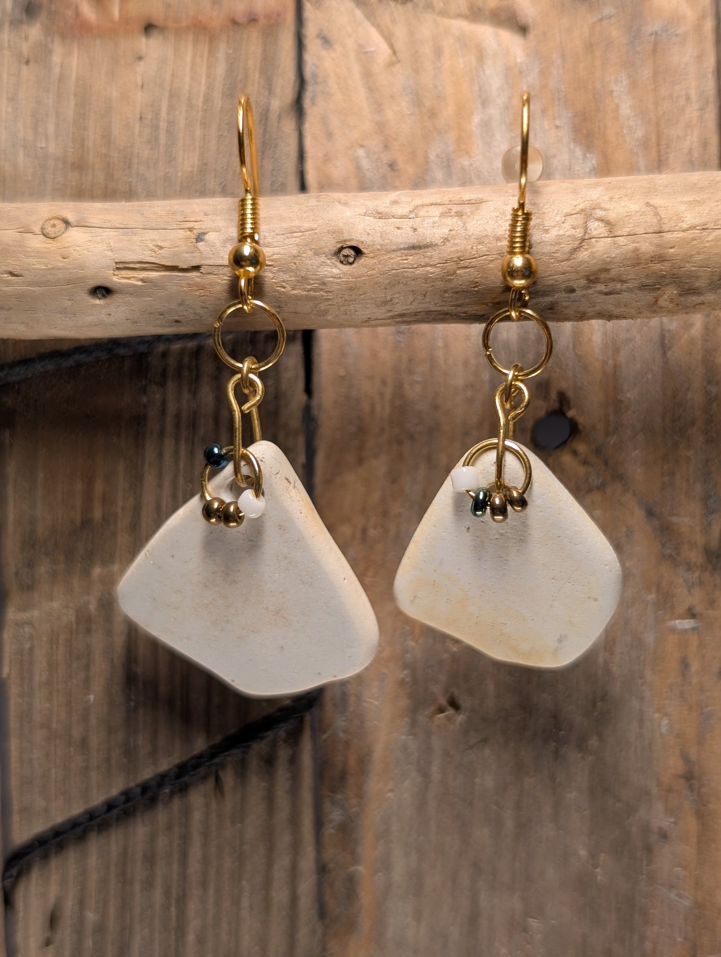 Porcelain Earrings with Beads