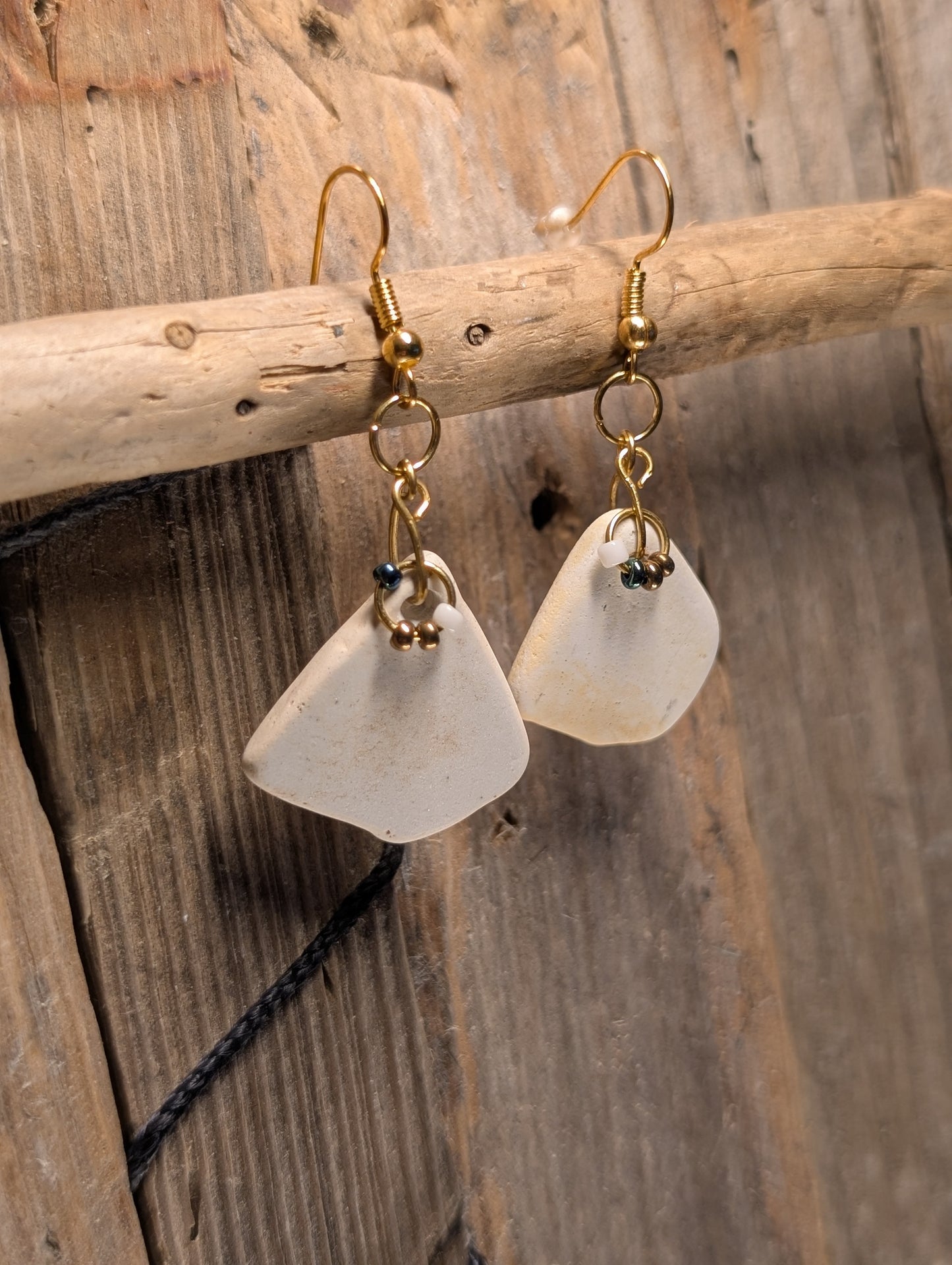 Porcelain Earrings with Beads