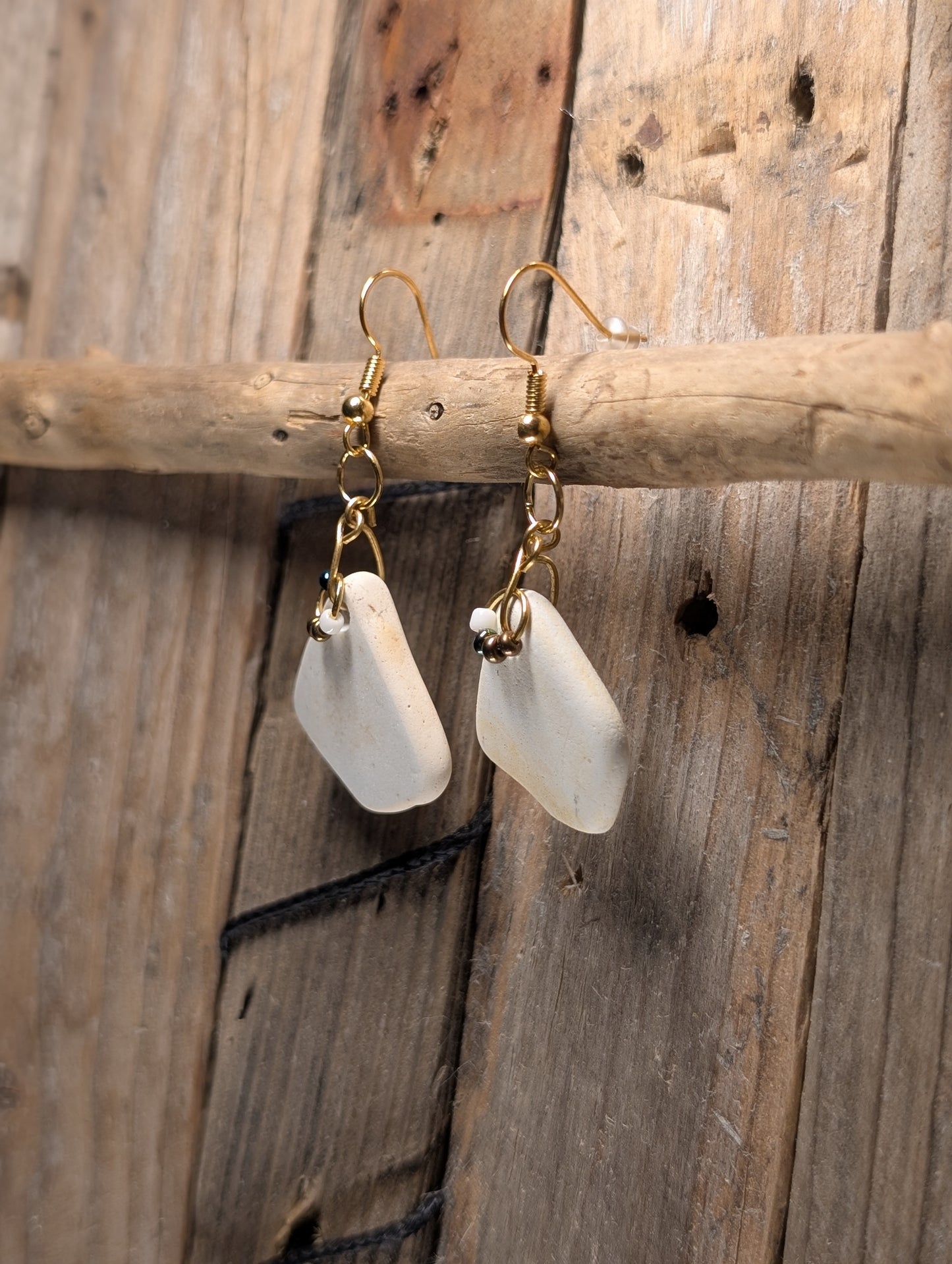 Porcelain Earrings with Beads