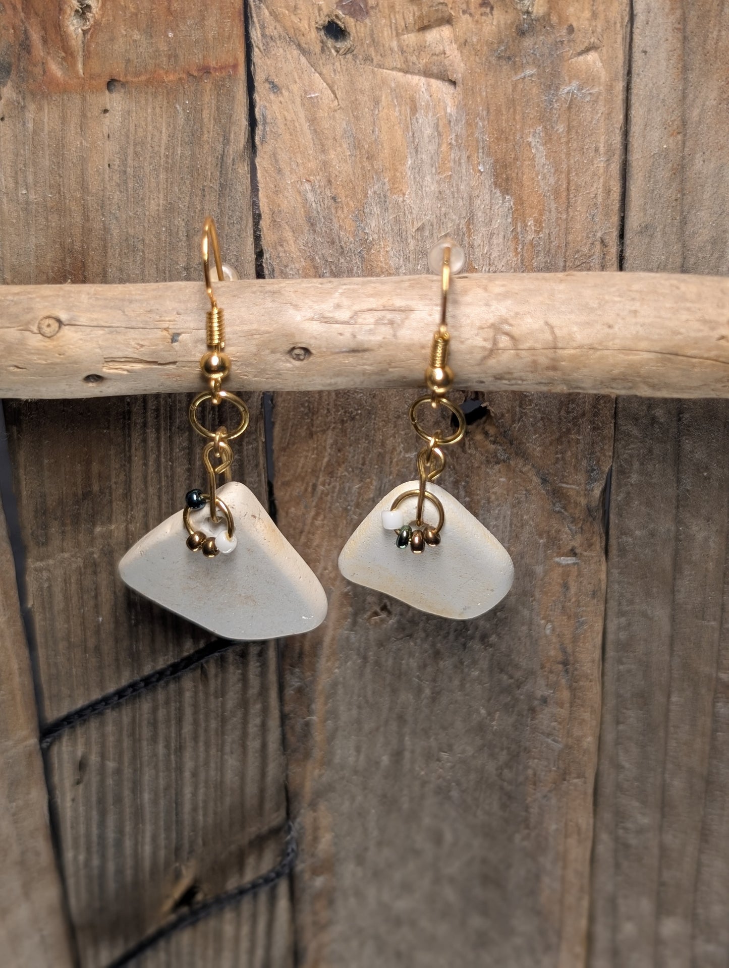 Porcelain Earrings with Beads
