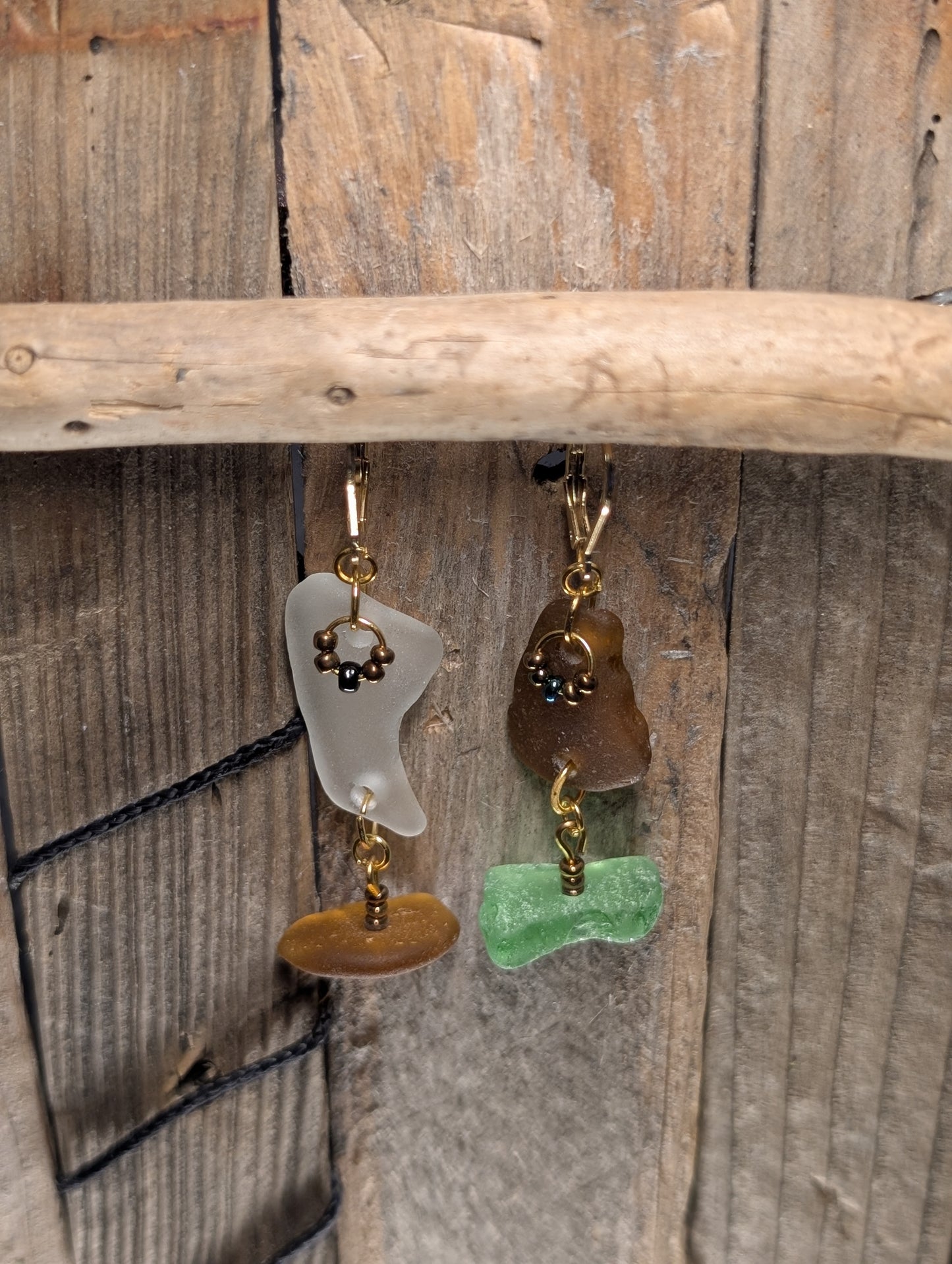 Beach Glass Duo Earrings
