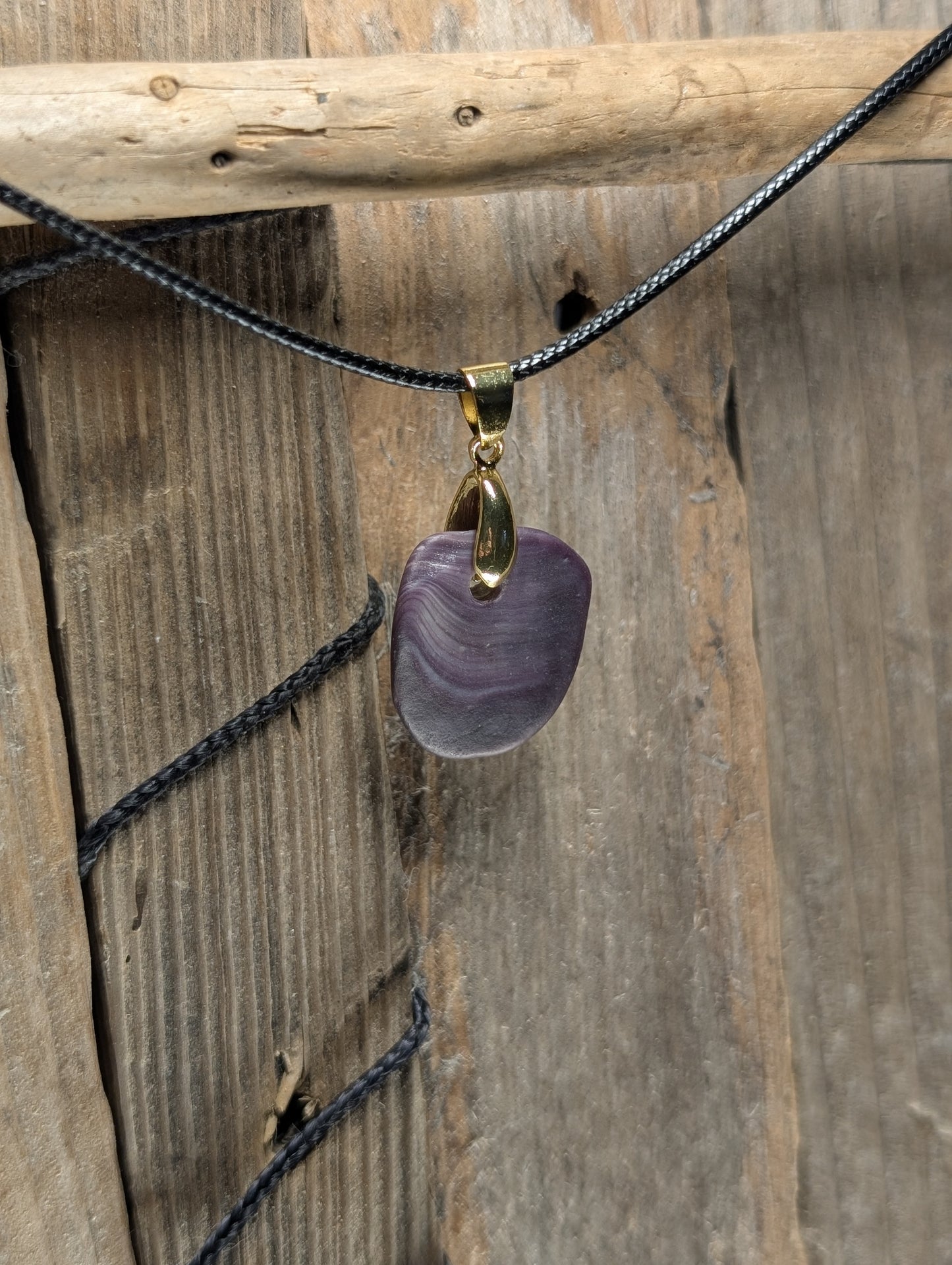 Purple Clam Shell Necklace