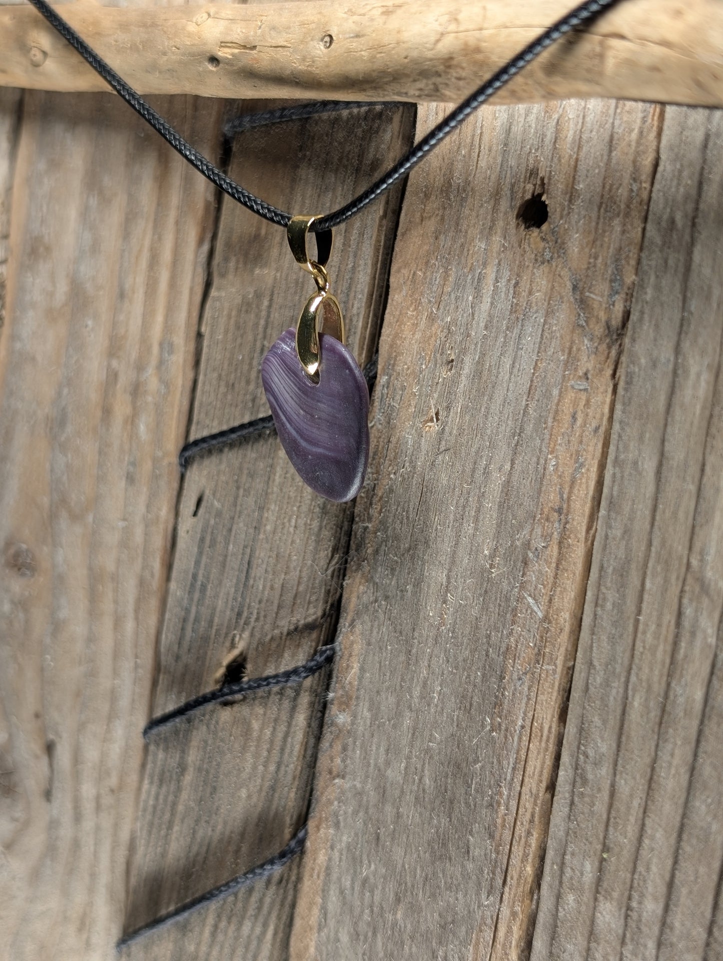 Purple Clam Shell Necklace