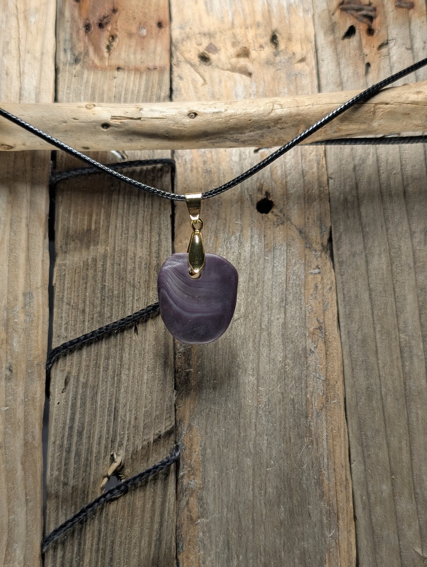 Purple Clam Shell Necklace