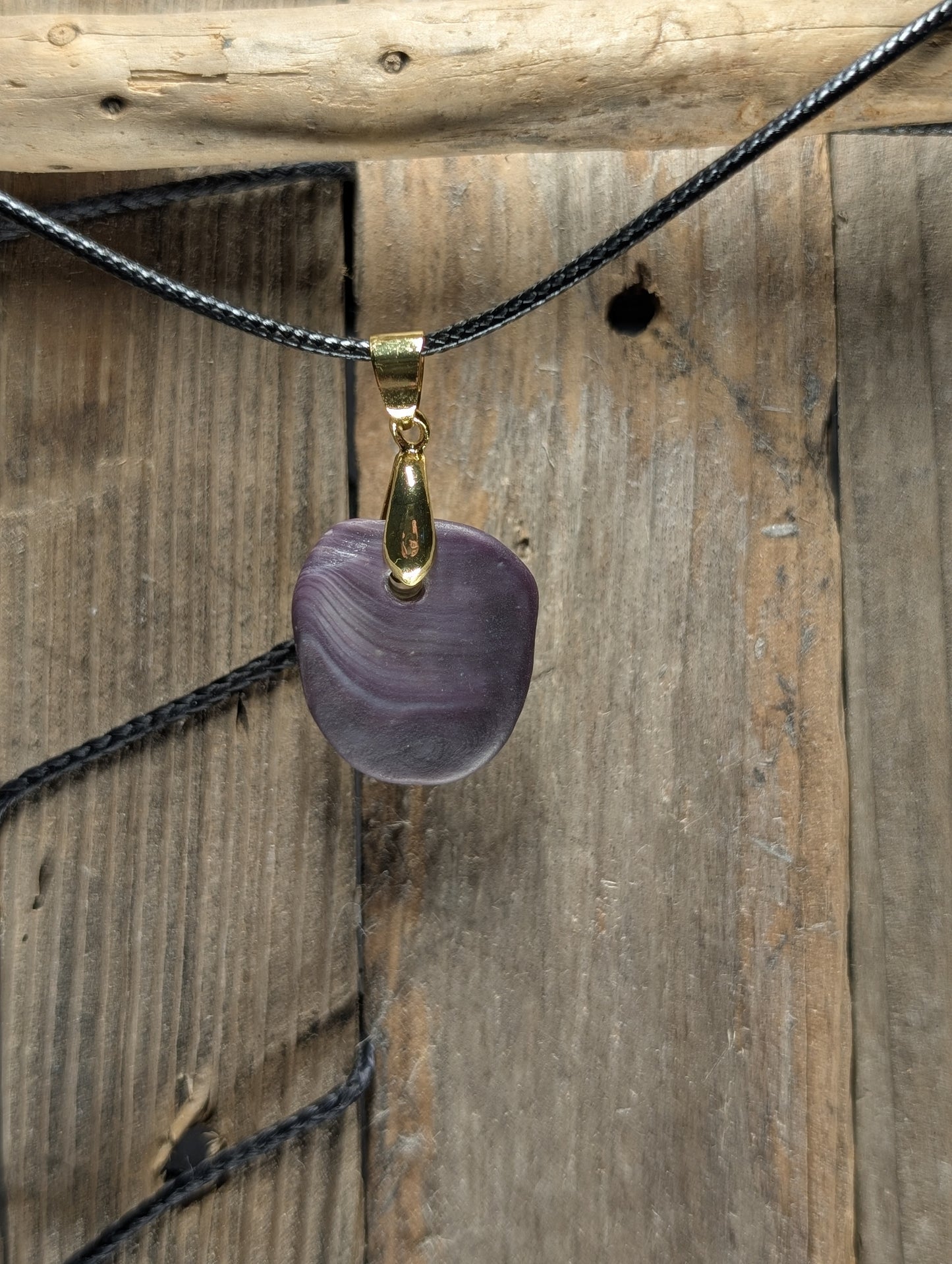 Purple Clam Shell Necklace