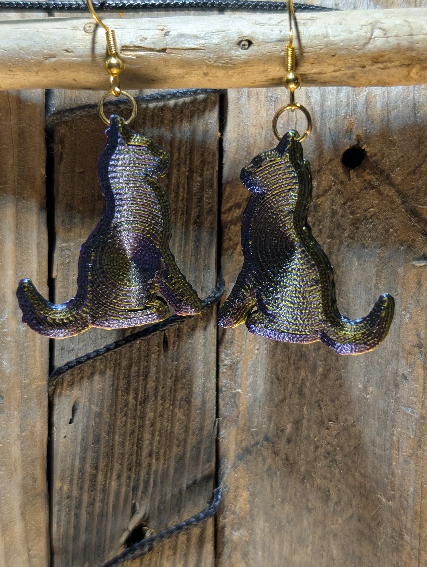 Cat Earrings with Fuzzy Skin