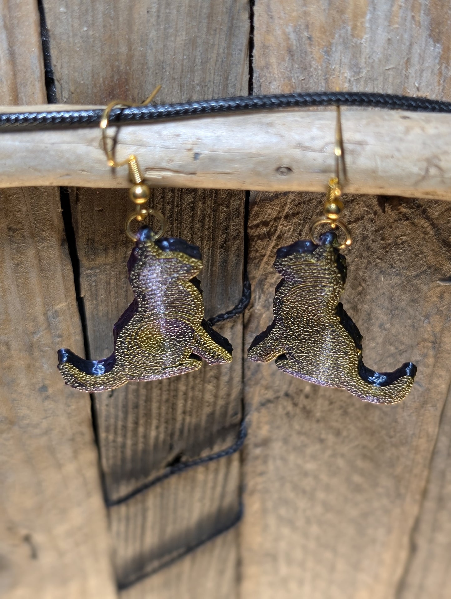 Cat Earrings with Fuzzy Skin