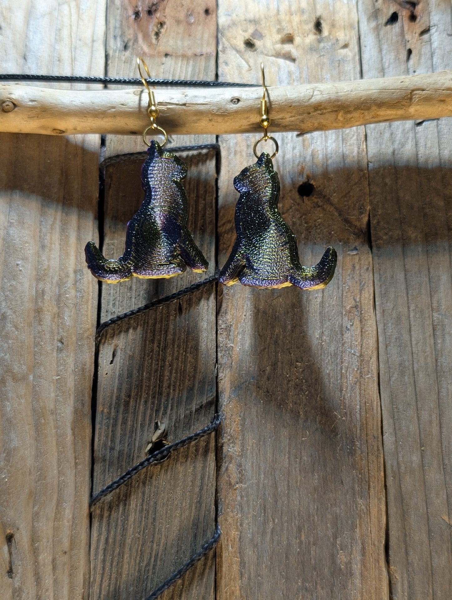 Cat Earrings with Fuzzy Skin