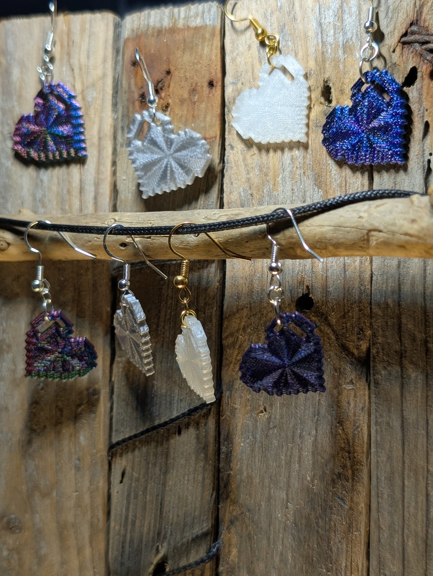 Mini Pixel Heart Earrings Set