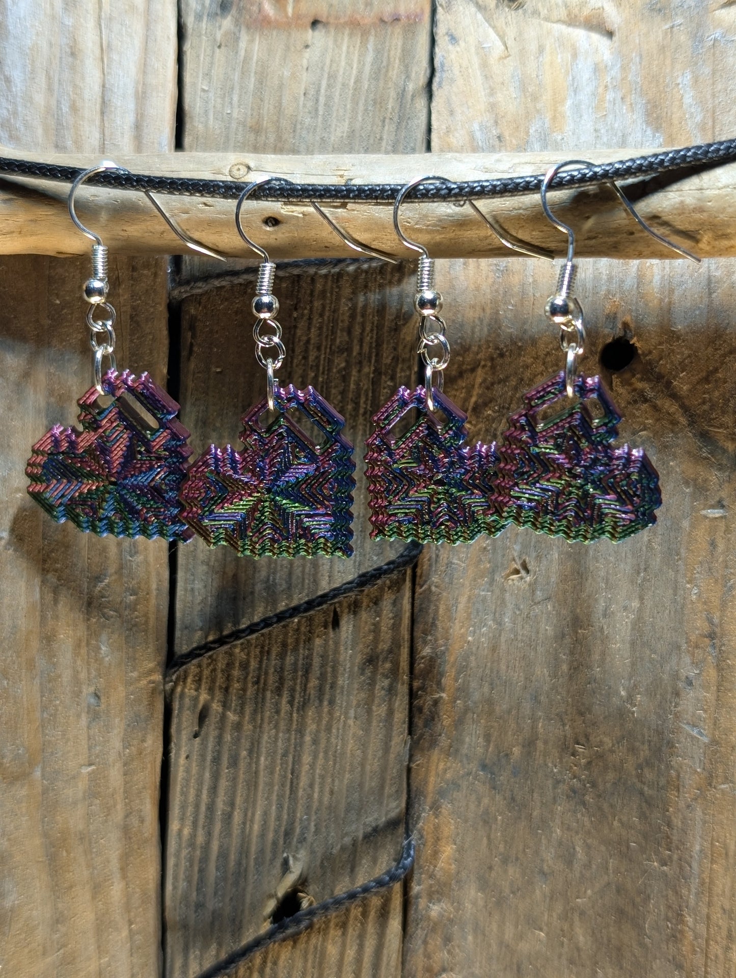 Mini Pixel Heart Earrings Set