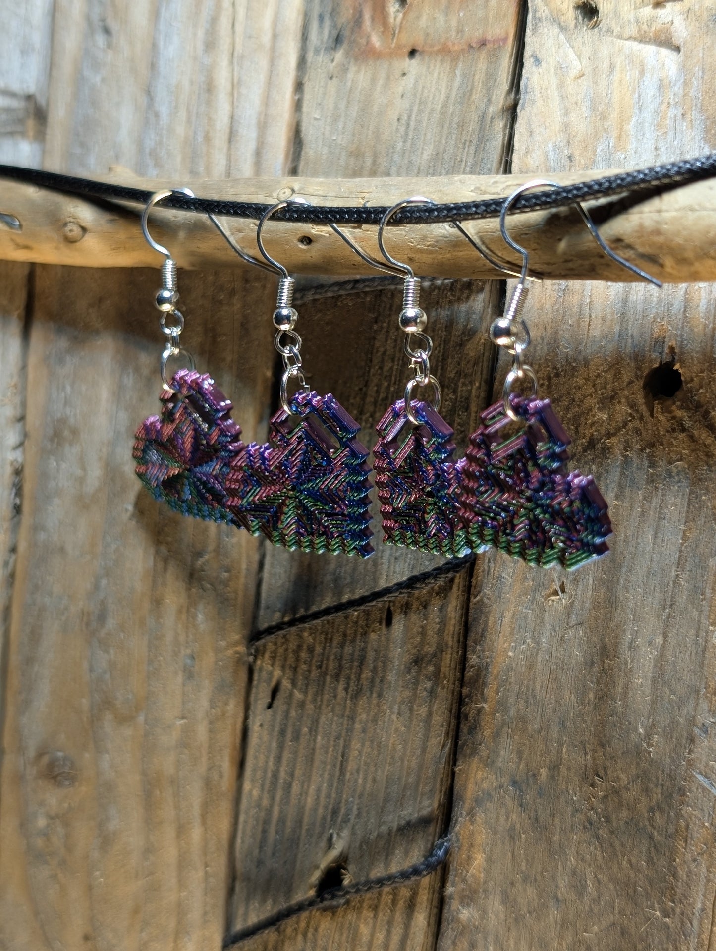 Mini Pixel Heart Earrings Set