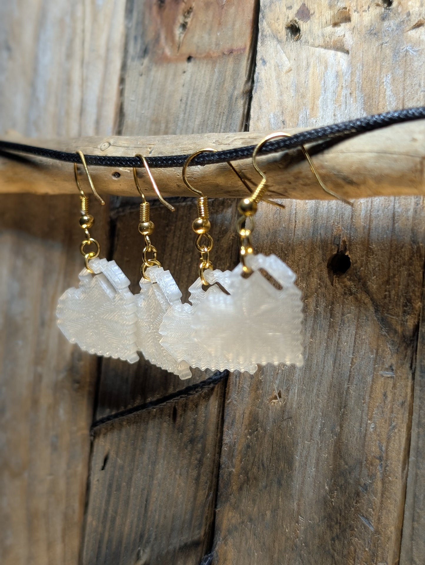 Mini Pixel Heart Earrings Set