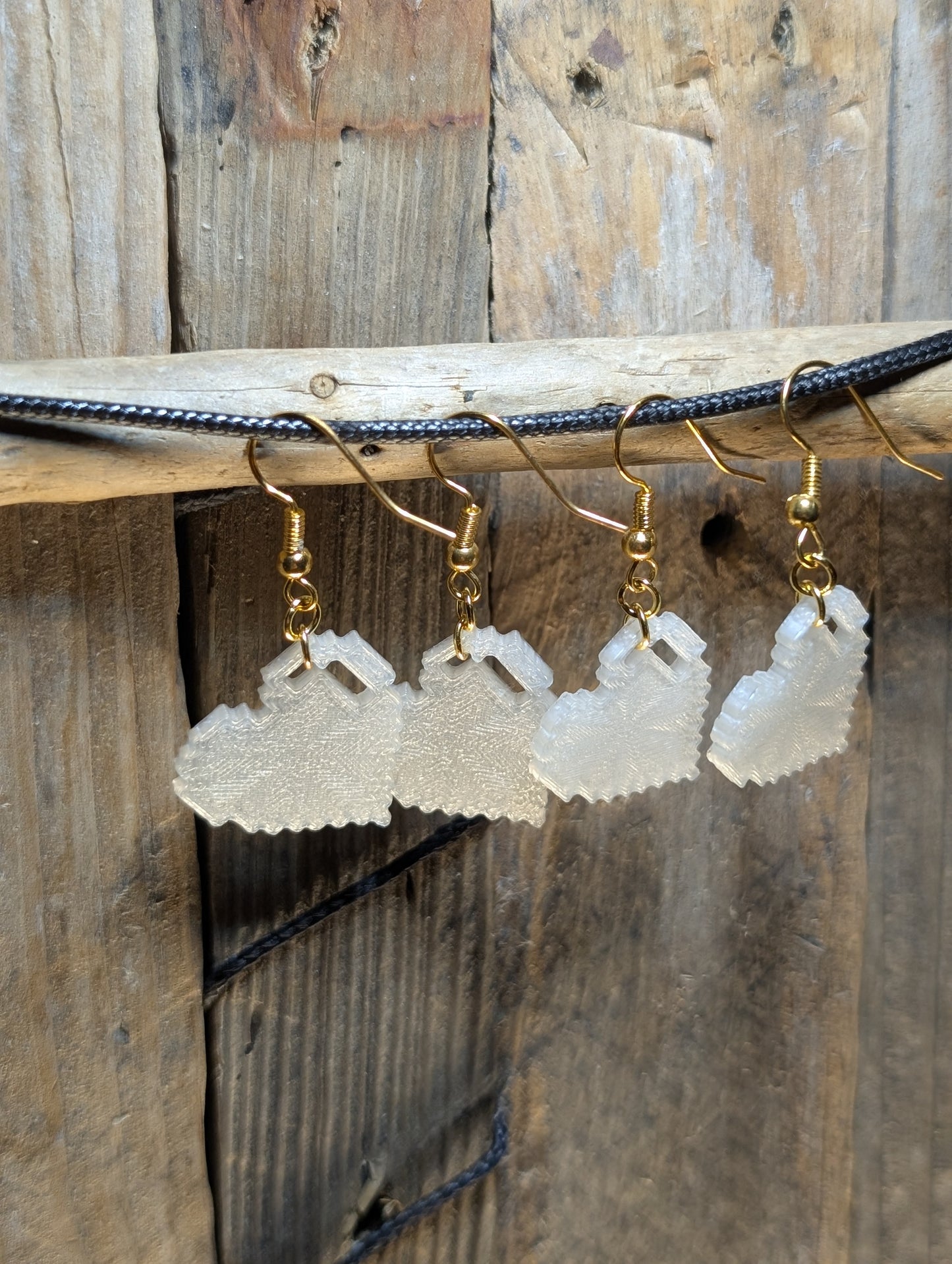 Mini Pixel Heart Earrings Set