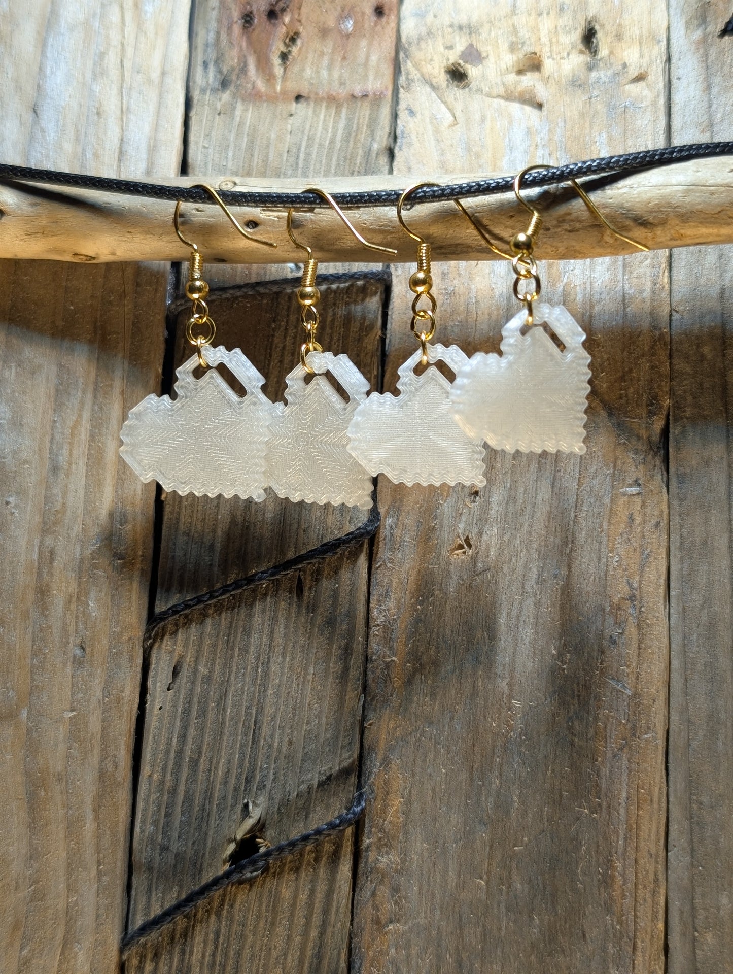 Mini Pixel Heart Earrings Set