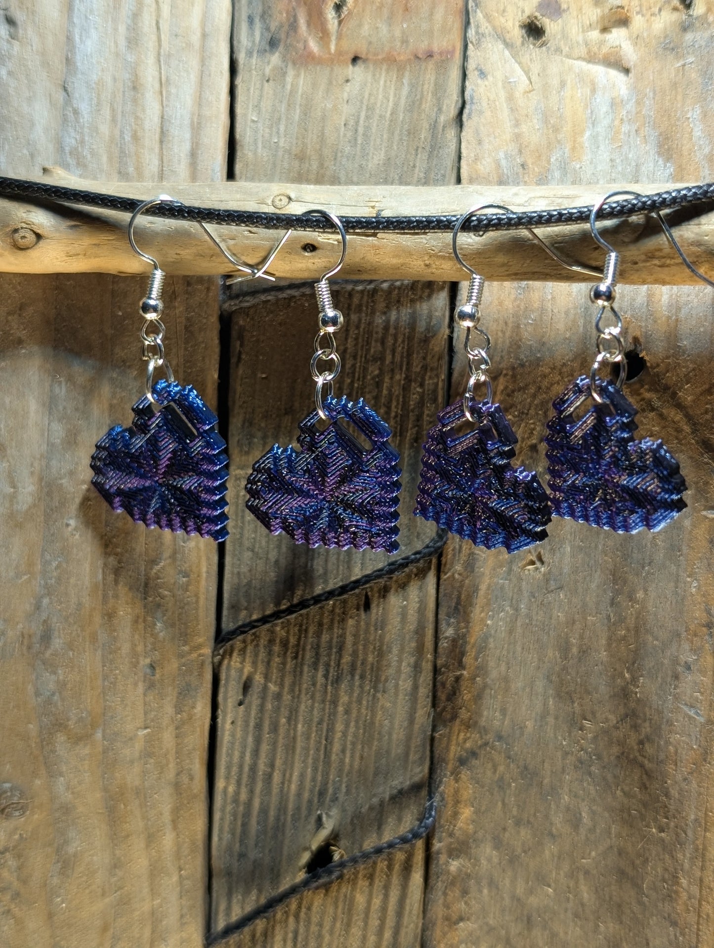 Mini Pixel Heart Earrings Set