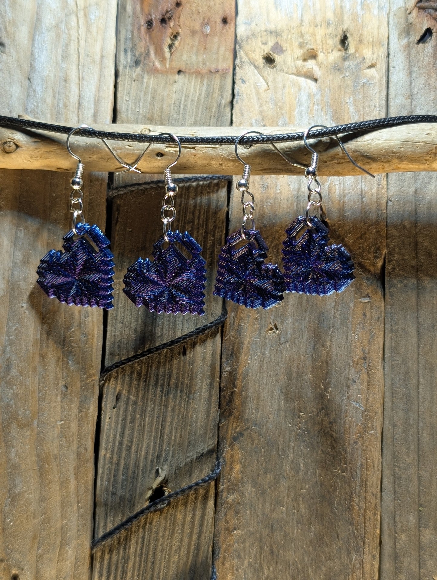 Mini Pixel Heart Earrings Set