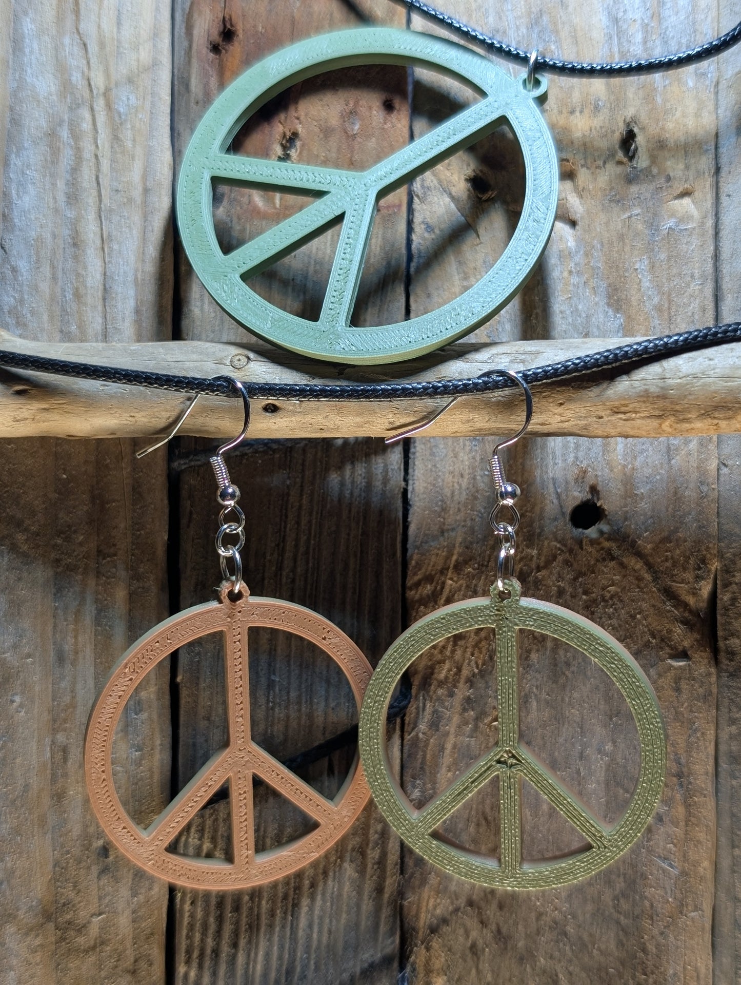 Peace Necklace & Earring Set