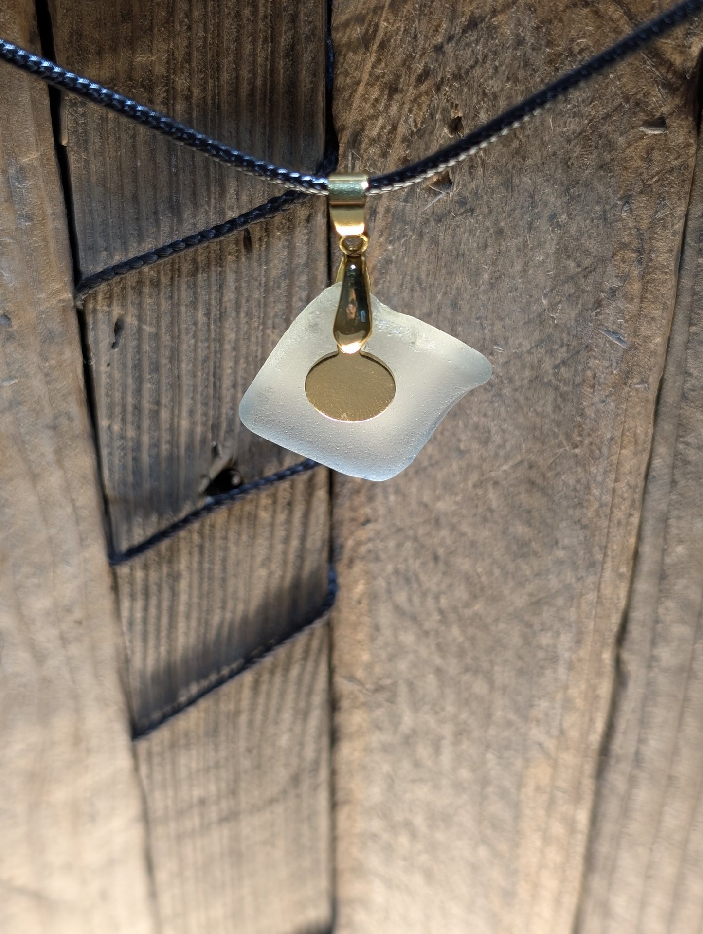 White Beach Glass Necklace