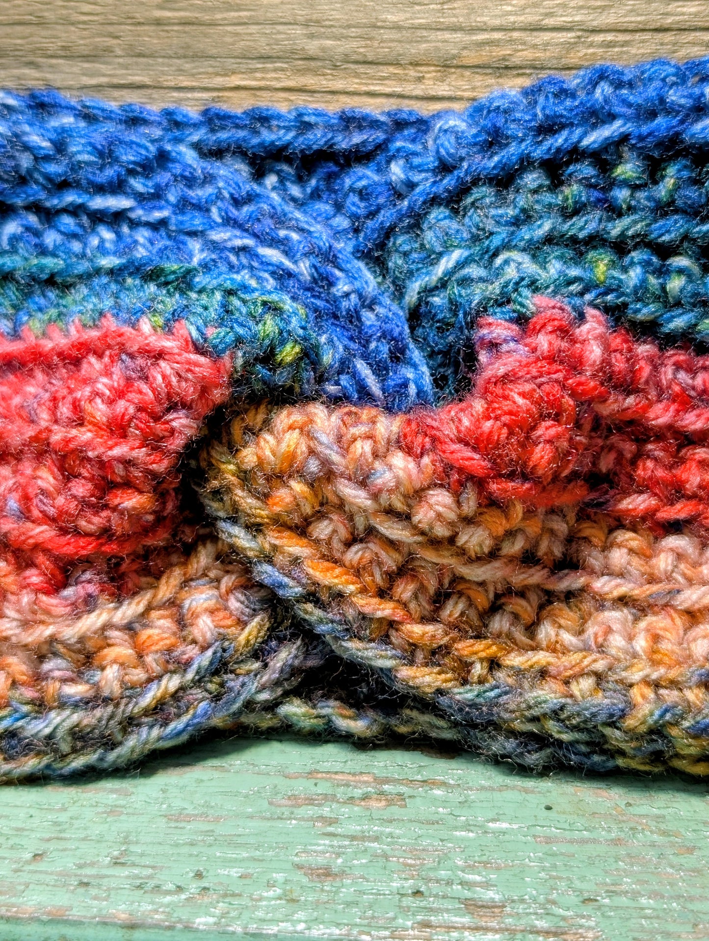 Sunset twist crochet headband