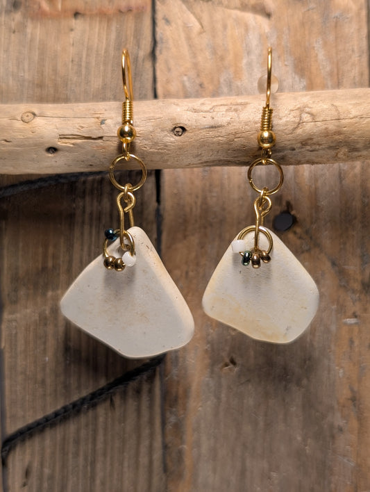 Porcelain Earrings with Beads