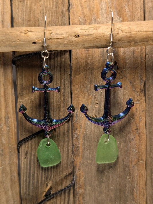 Anchor with Beach Glass