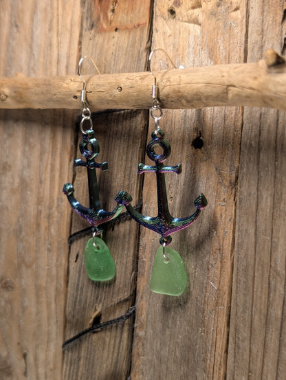 Anchor with Beach Glass