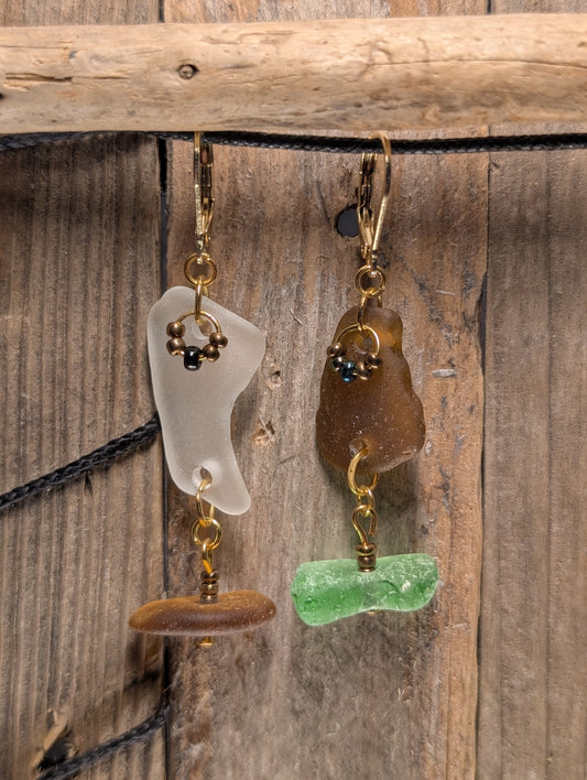 Beach Glass Duo Earrings
