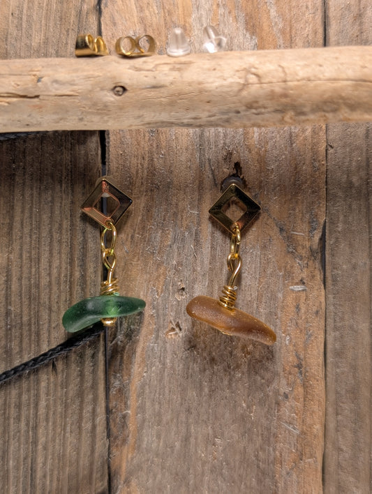 Beach Glass Stud