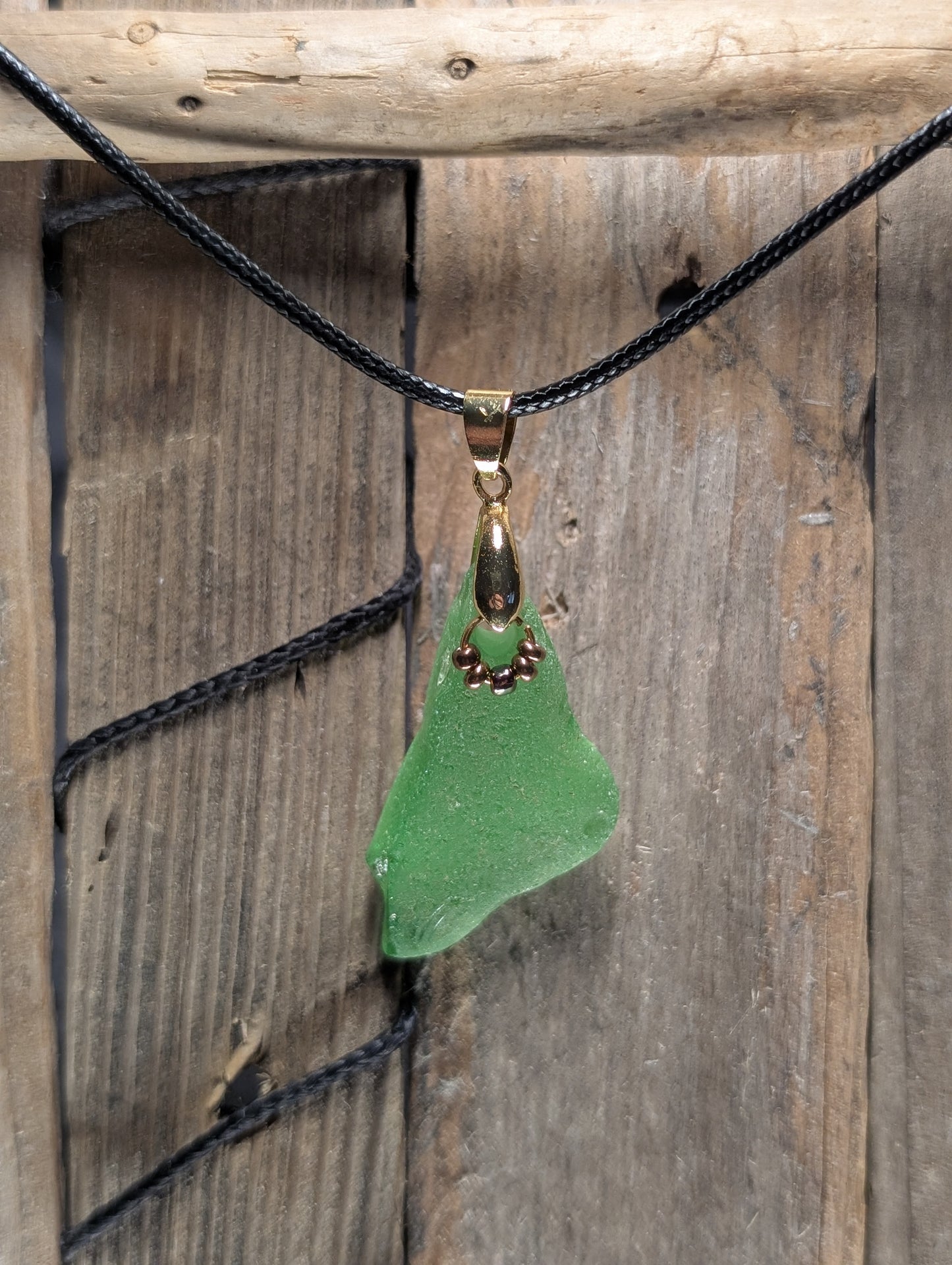 Glass Necklace with Beads