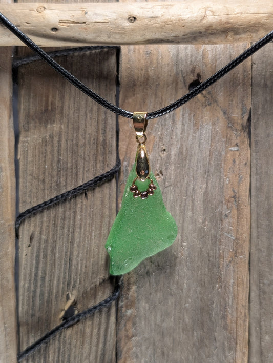Glass Necklace with Beads