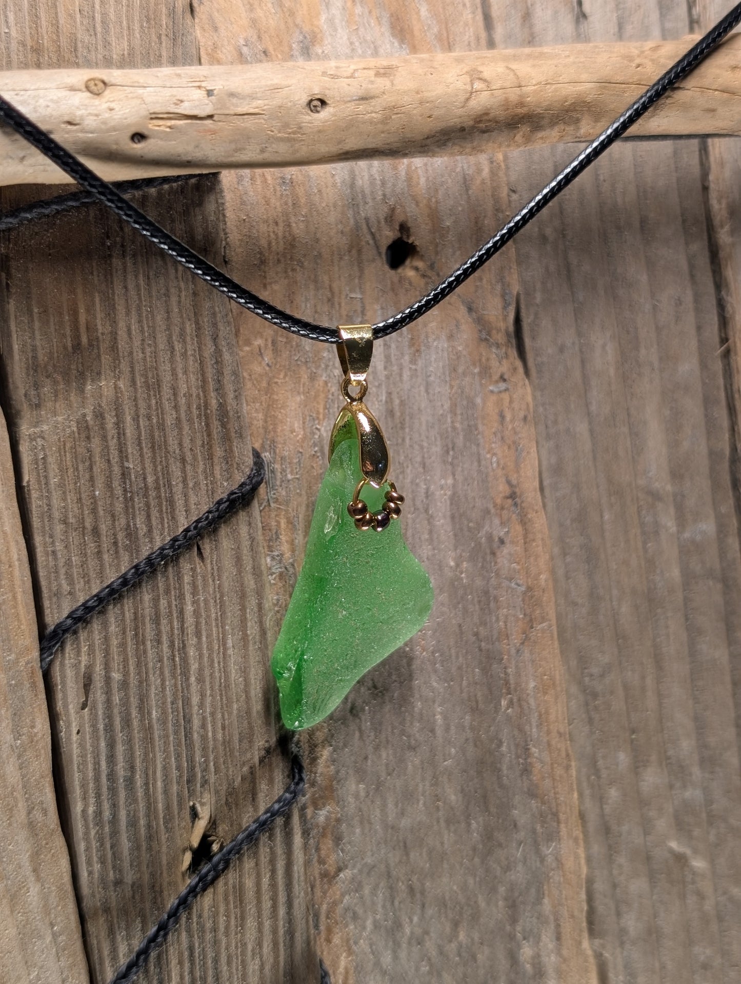 Glass Necklace with Beads