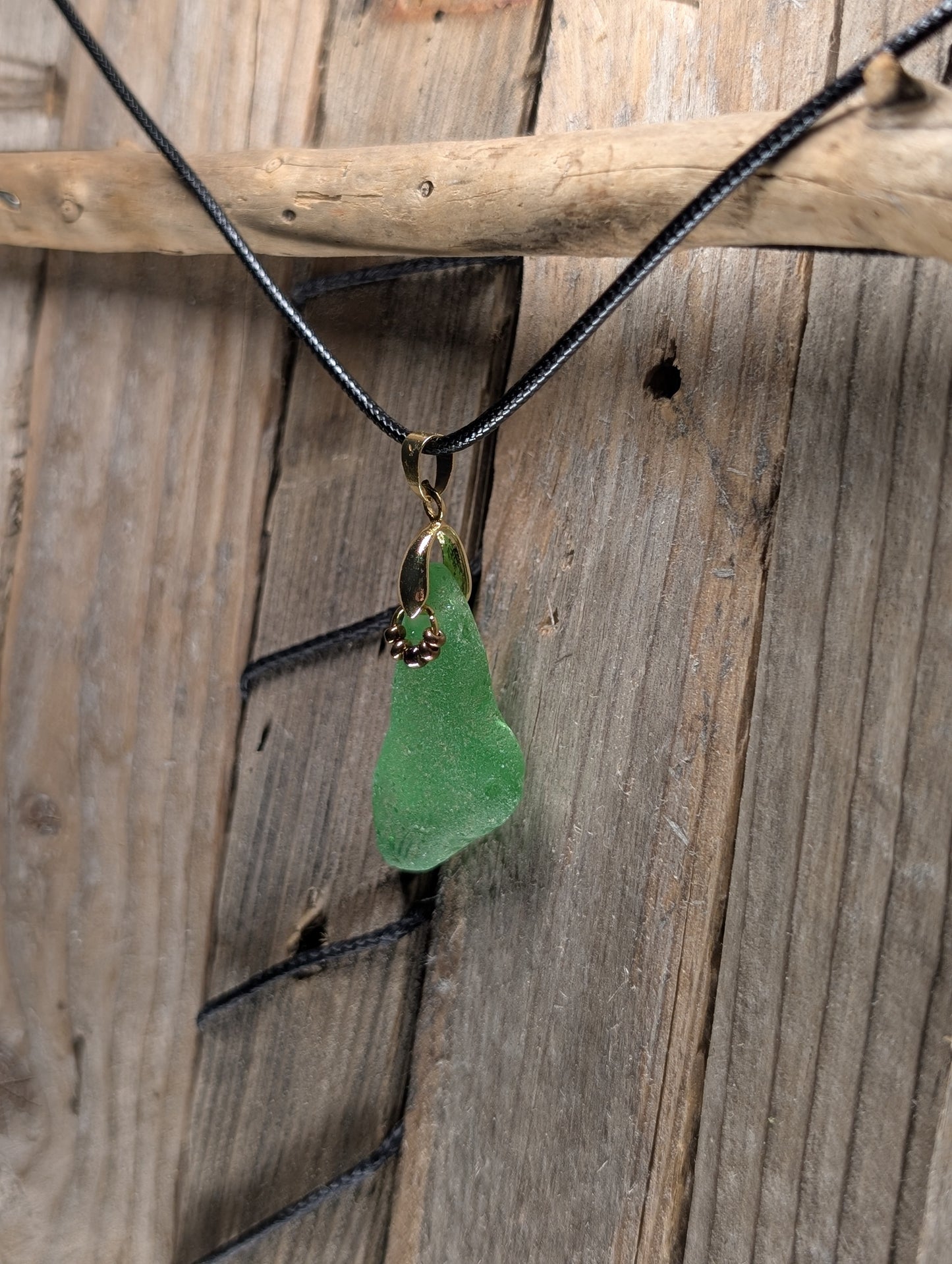 Glass Necklace with Beads