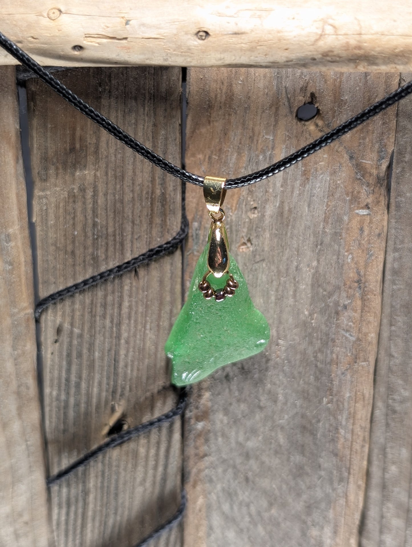 Glass Necklace with Beads