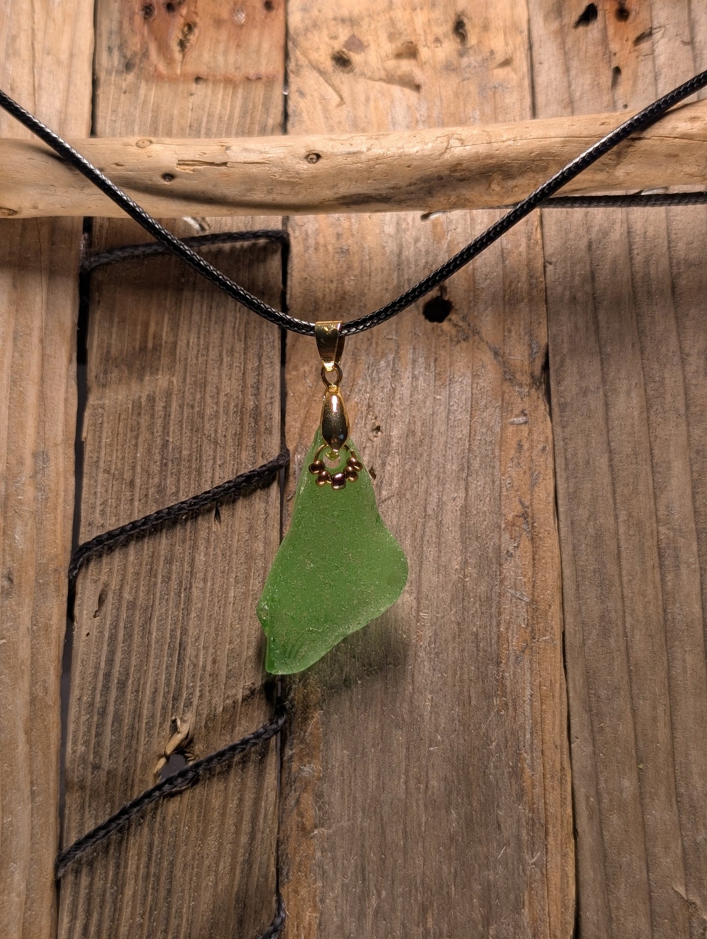 Glass Necklace with Beads