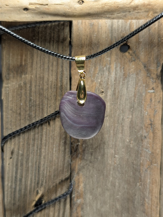 Purple Clam Shell Necklace