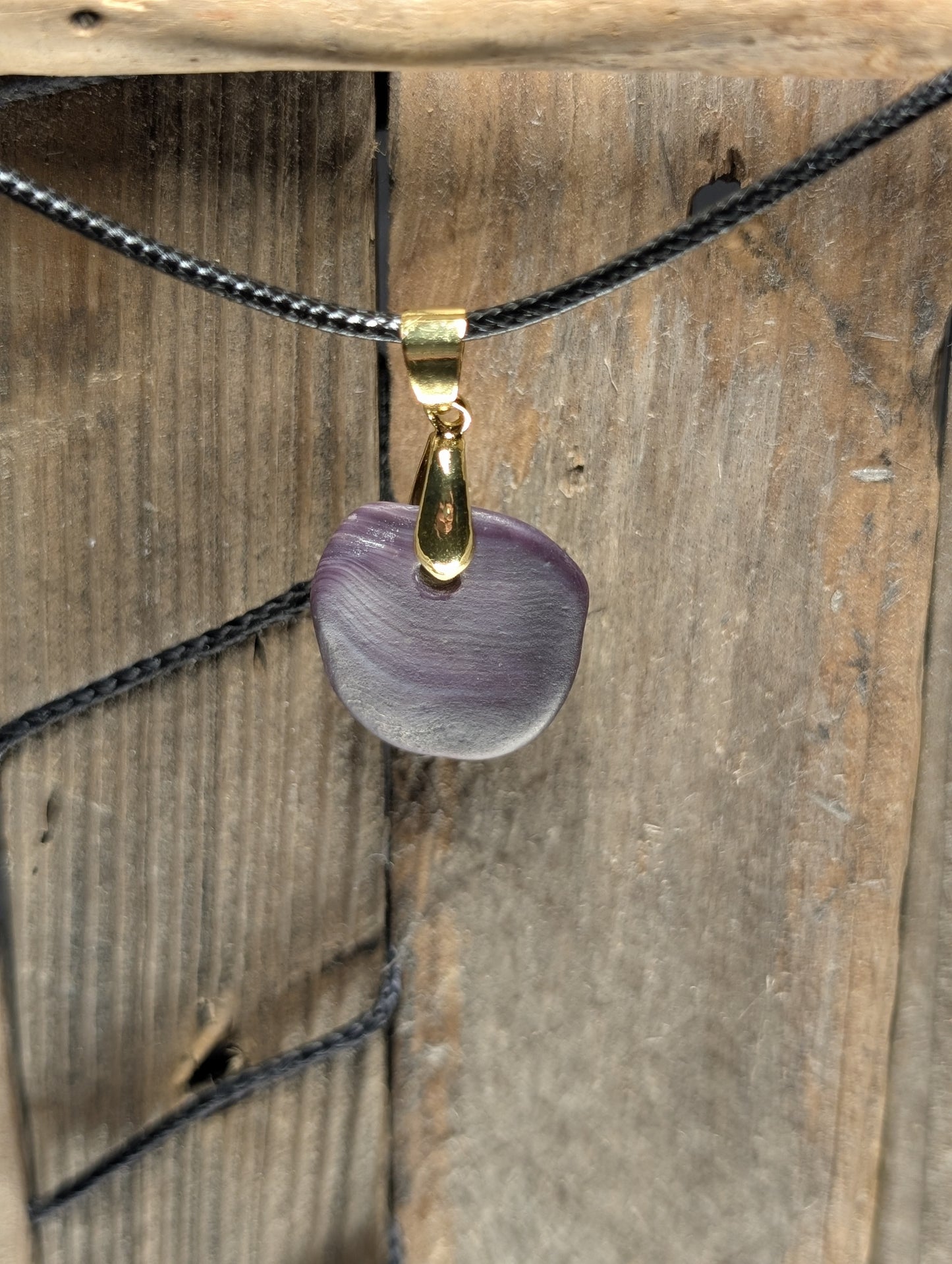 Purple Clam Shell Necklace