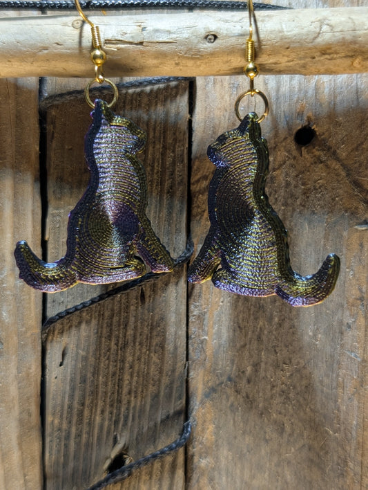 Cat Earrings with Fuzzy Skin