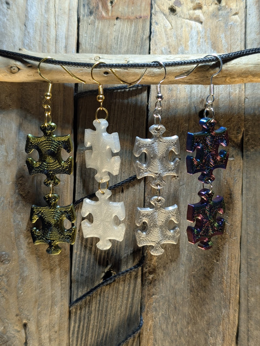 Puzzle Piece Earrings