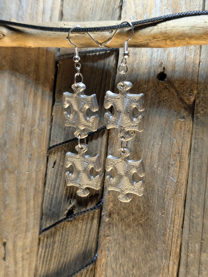 Puzzle Piece Earrings