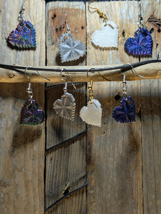 Mini Pixel Heart Earrings Set