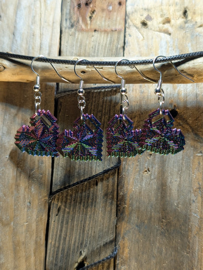 Mini Pixel Heart Earrings Set