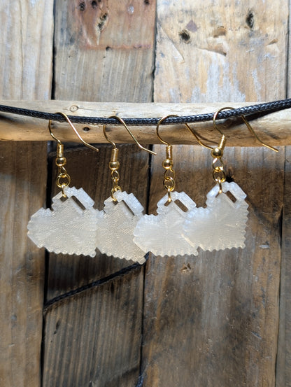Mini Pixel Heart Earrings Set