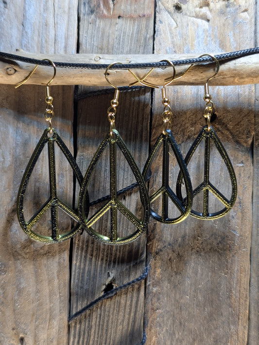 Teardrop Peace Earrings