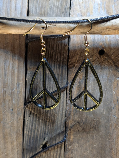 Teardrop Peace Earrings