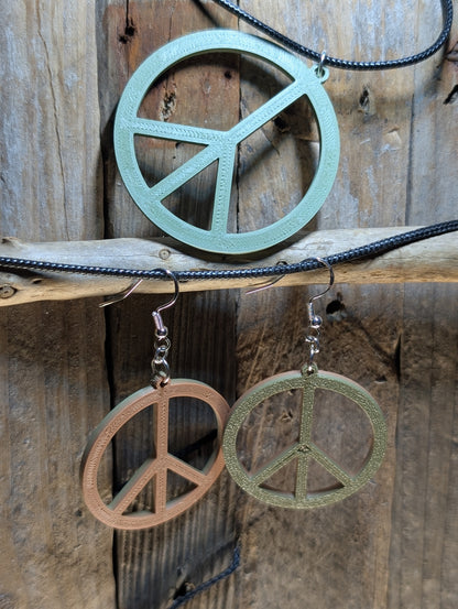 Peace Necklace & Earring Set