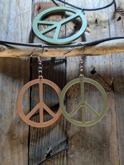 Peace Necklace & Earring Set