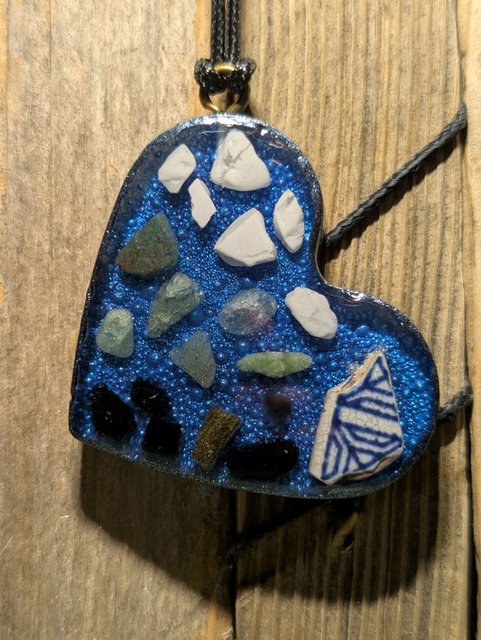 Porcelain & Sea Stone Heart