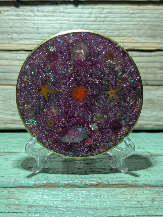 Glittery Beach Glass Decor