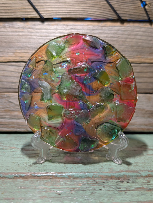 Spiral Beach Glass Decor