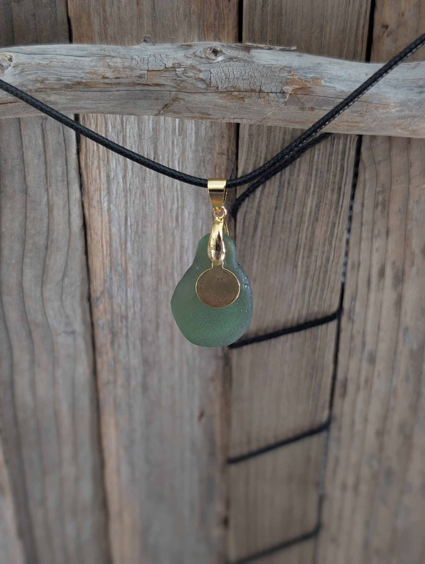 Green Beach Glass Necklace